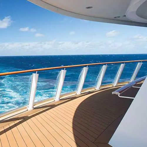 Open ocean from a ship railing